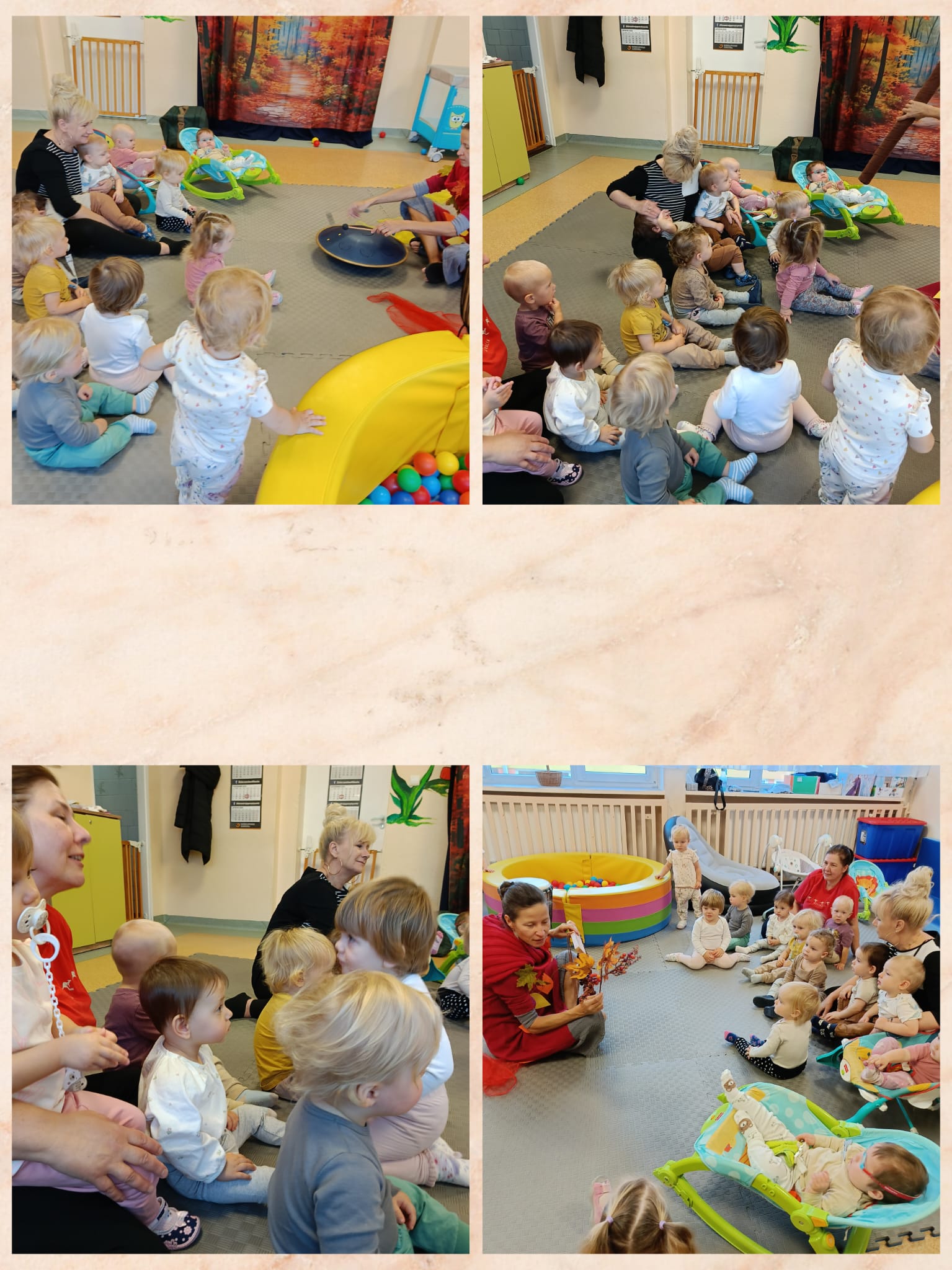 Dzieci słuchają dźwięków muzycznych