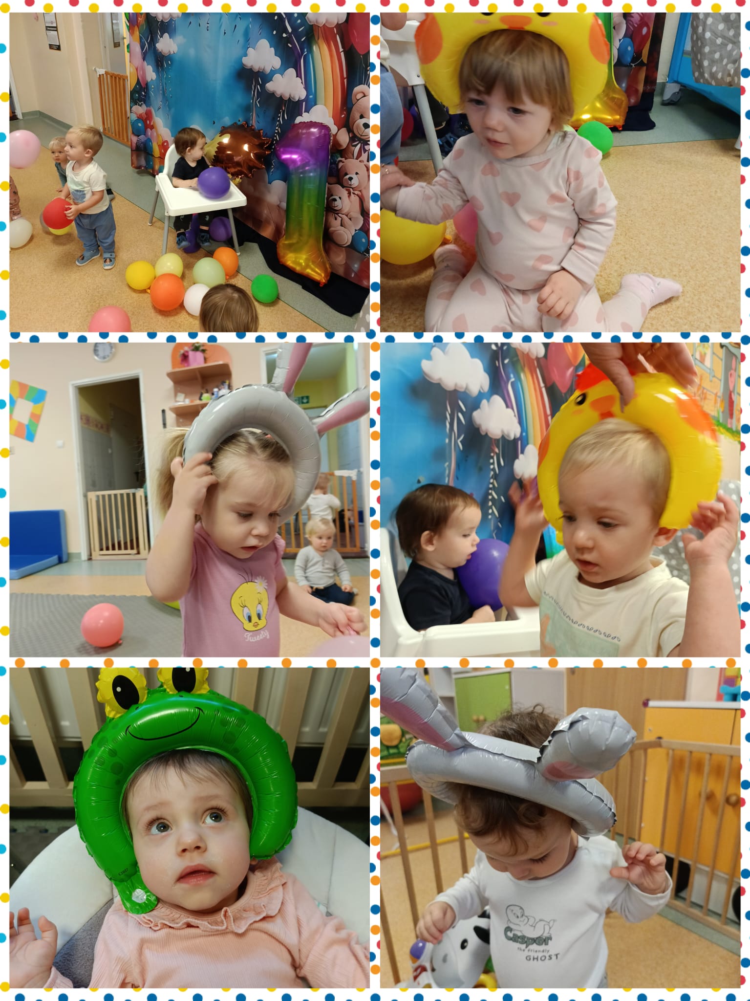 Dzieciaczki pozują do zdjęć