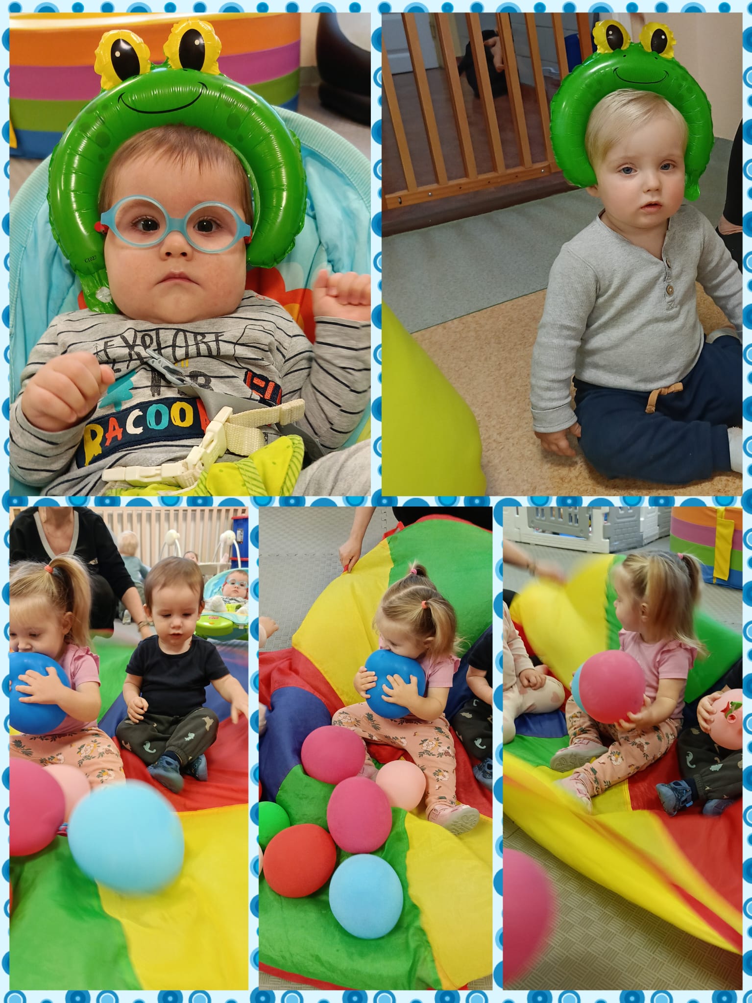 Dzieci na chuście i z balonami