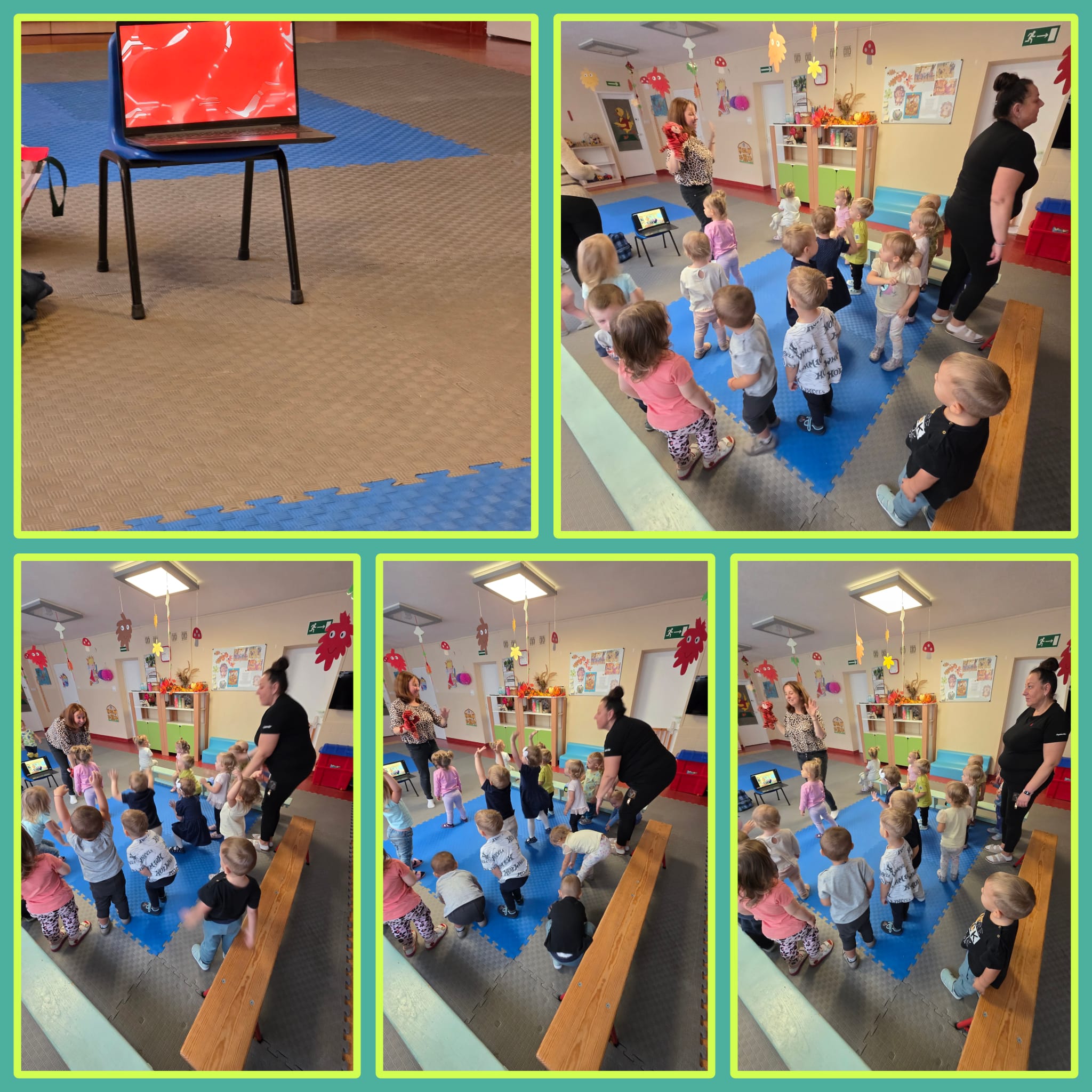 Dzieci pokazują gdzie jest góra a gdzie dół