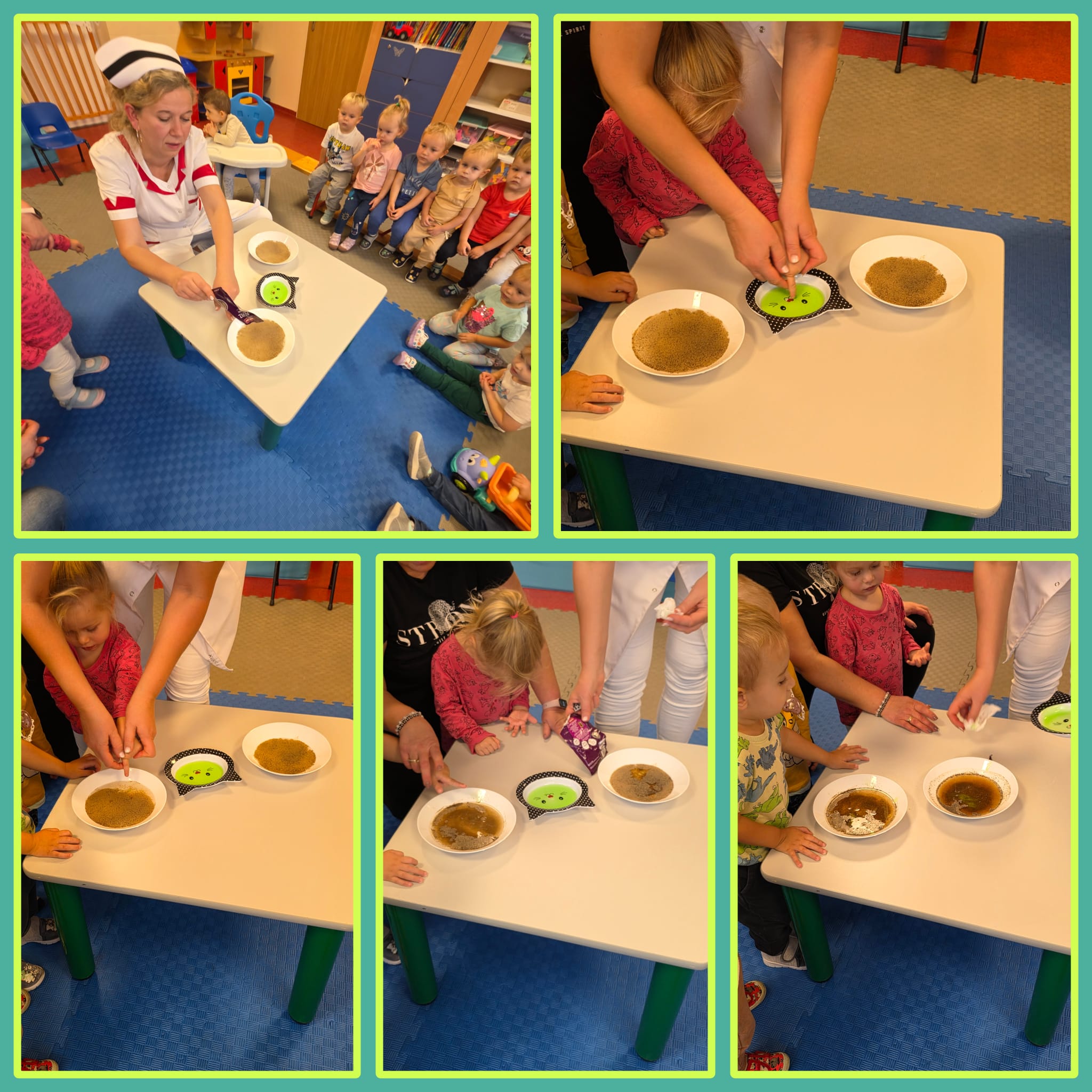 Krasnoludki robią doświadczenie z pieprzem