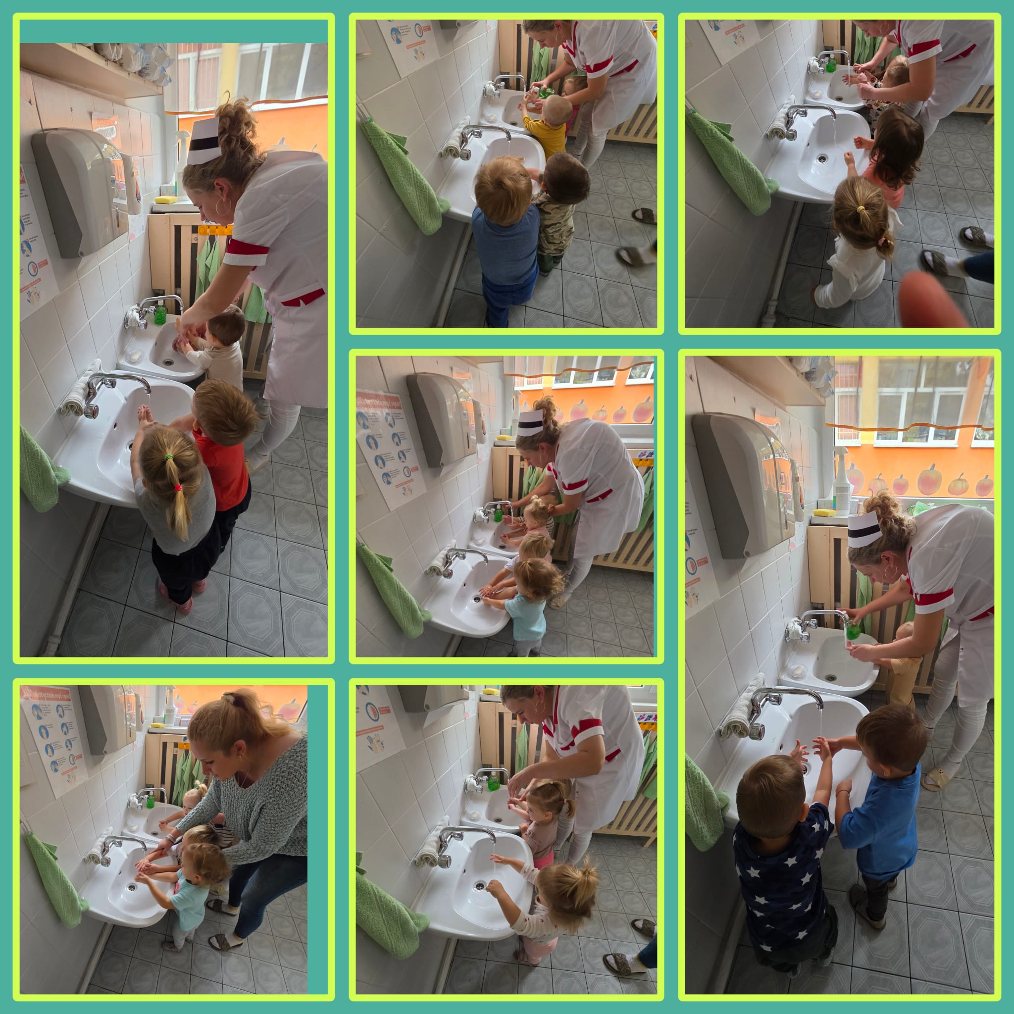 Dzieci myją rączki
