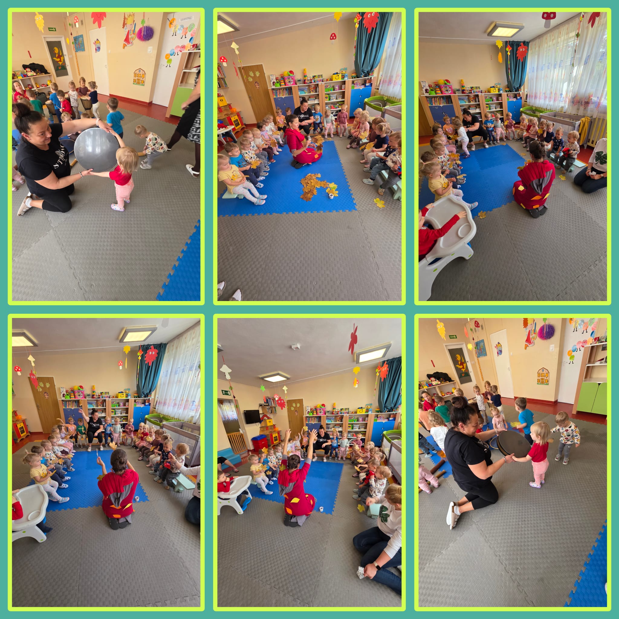 Dzieci trzymają listki w rączce