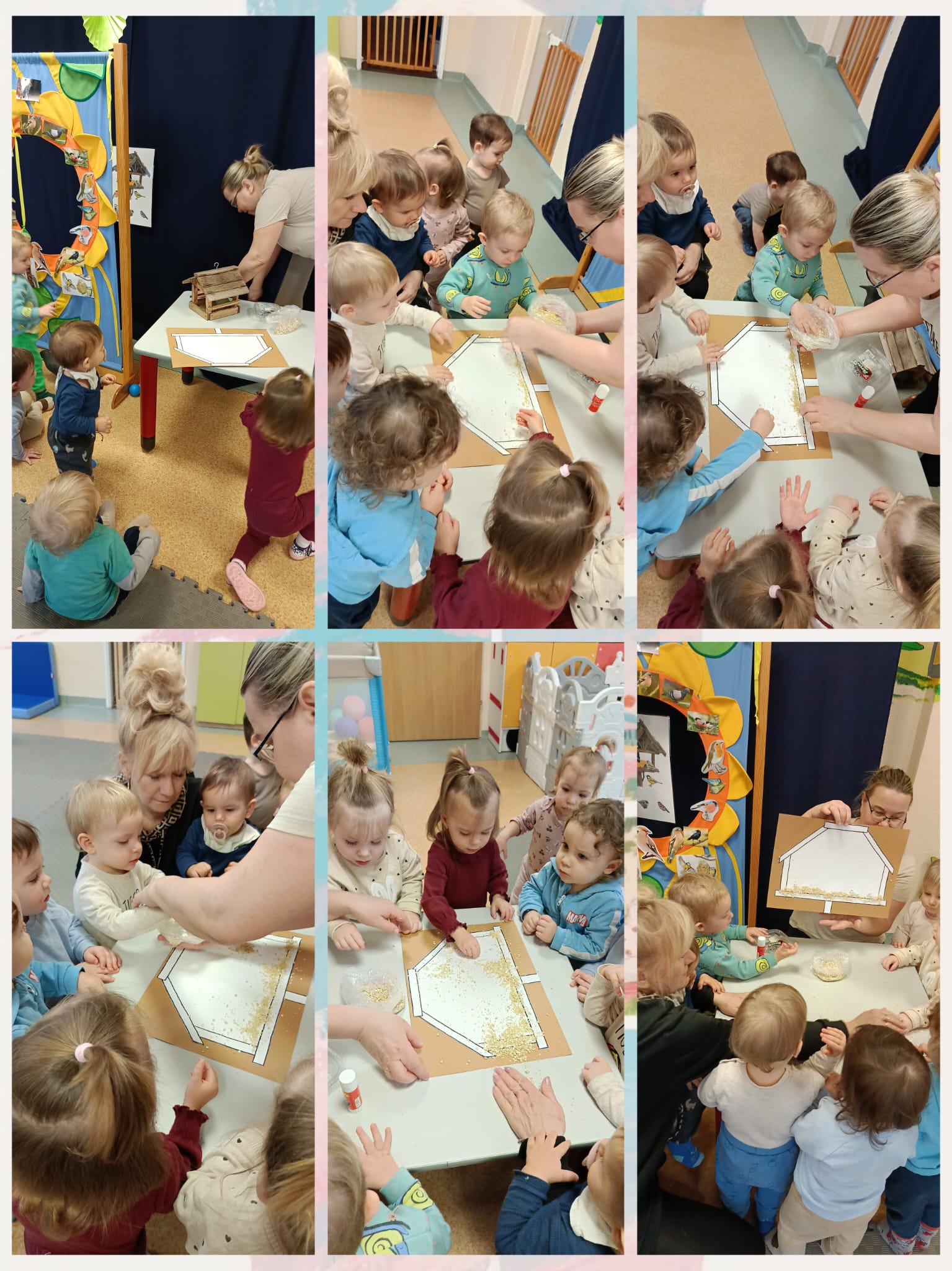 Maluszki wykonują pracę plastyczną