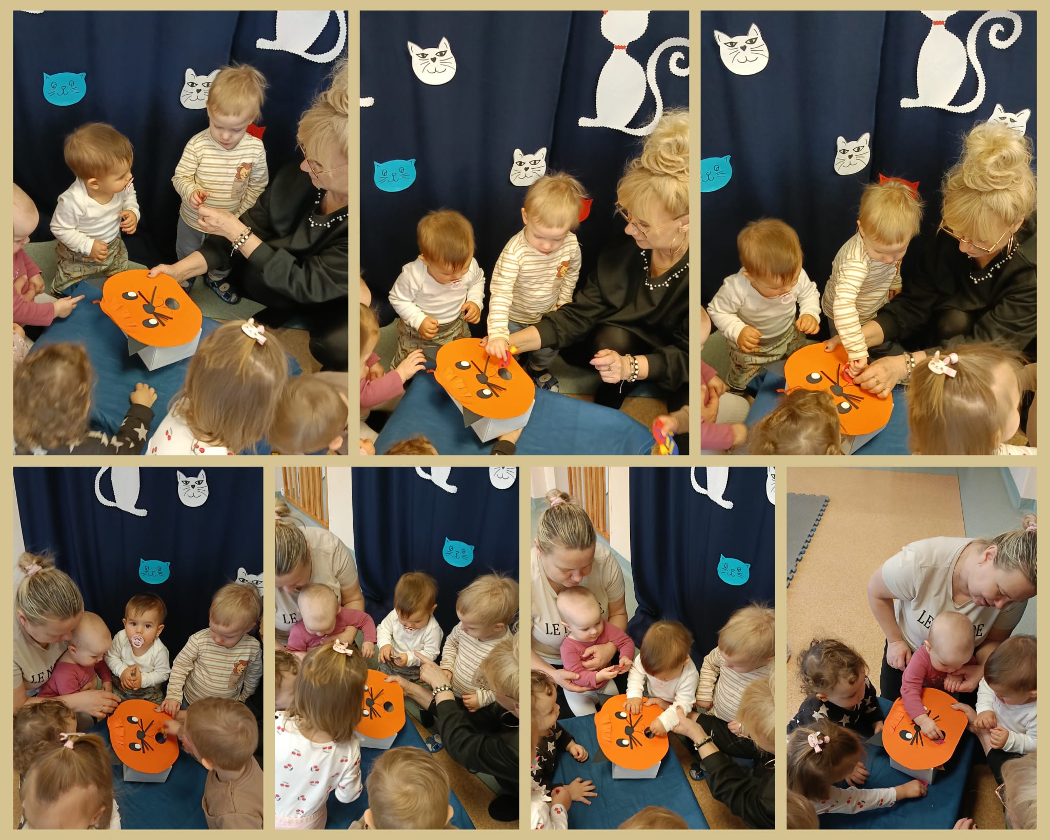 Maluszki uczestniczą w zabawie zręcznościowej pt