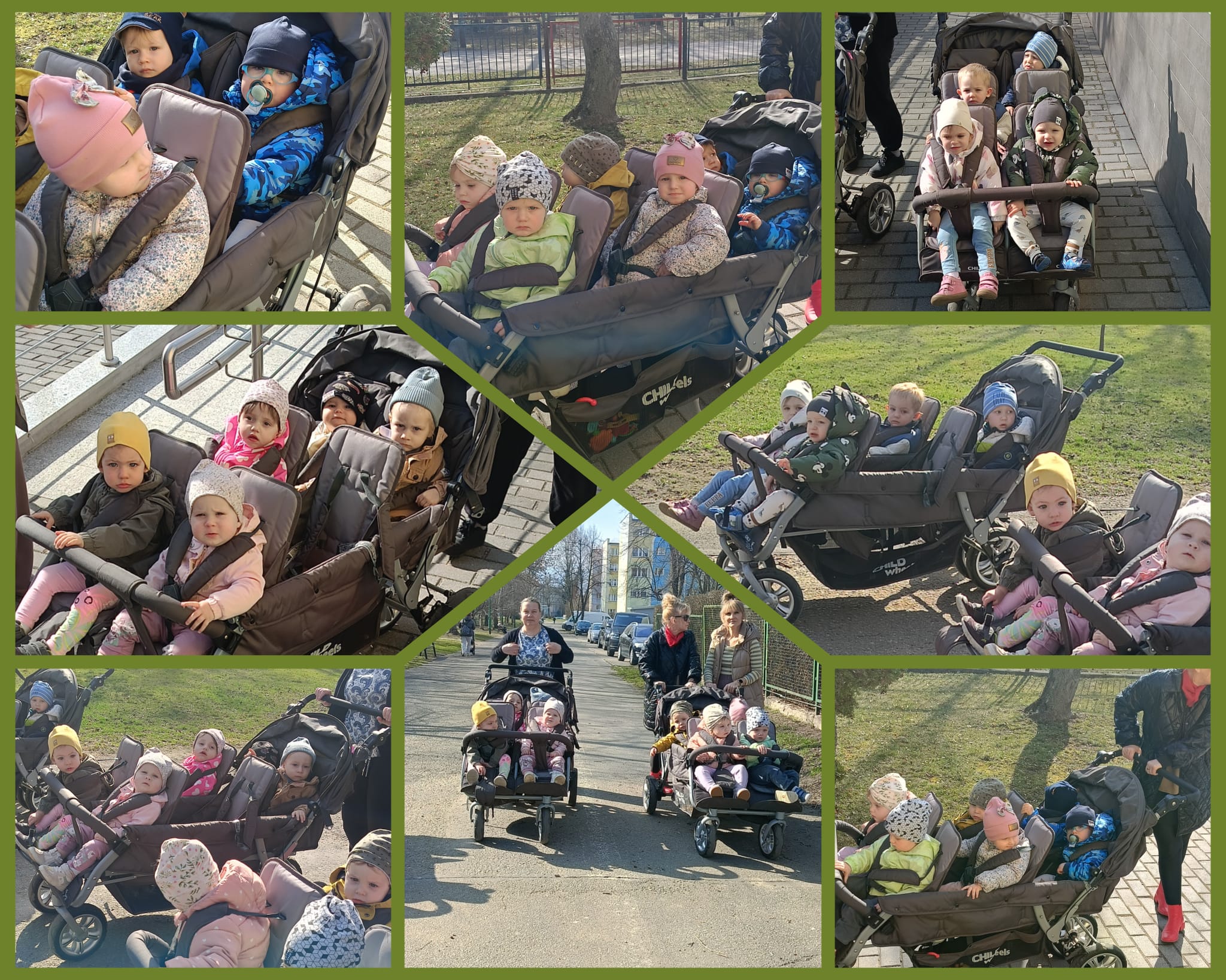 Maluszki szukają oznak wiosny.