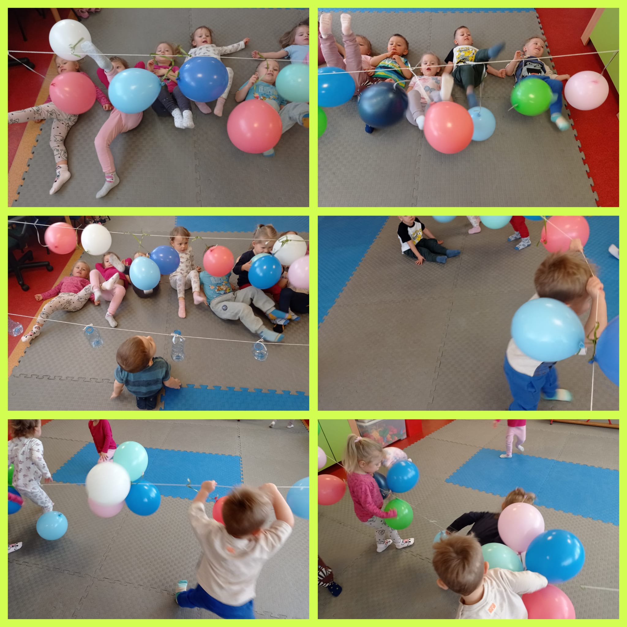 Odbijamy balony na leżąco - sensoryka