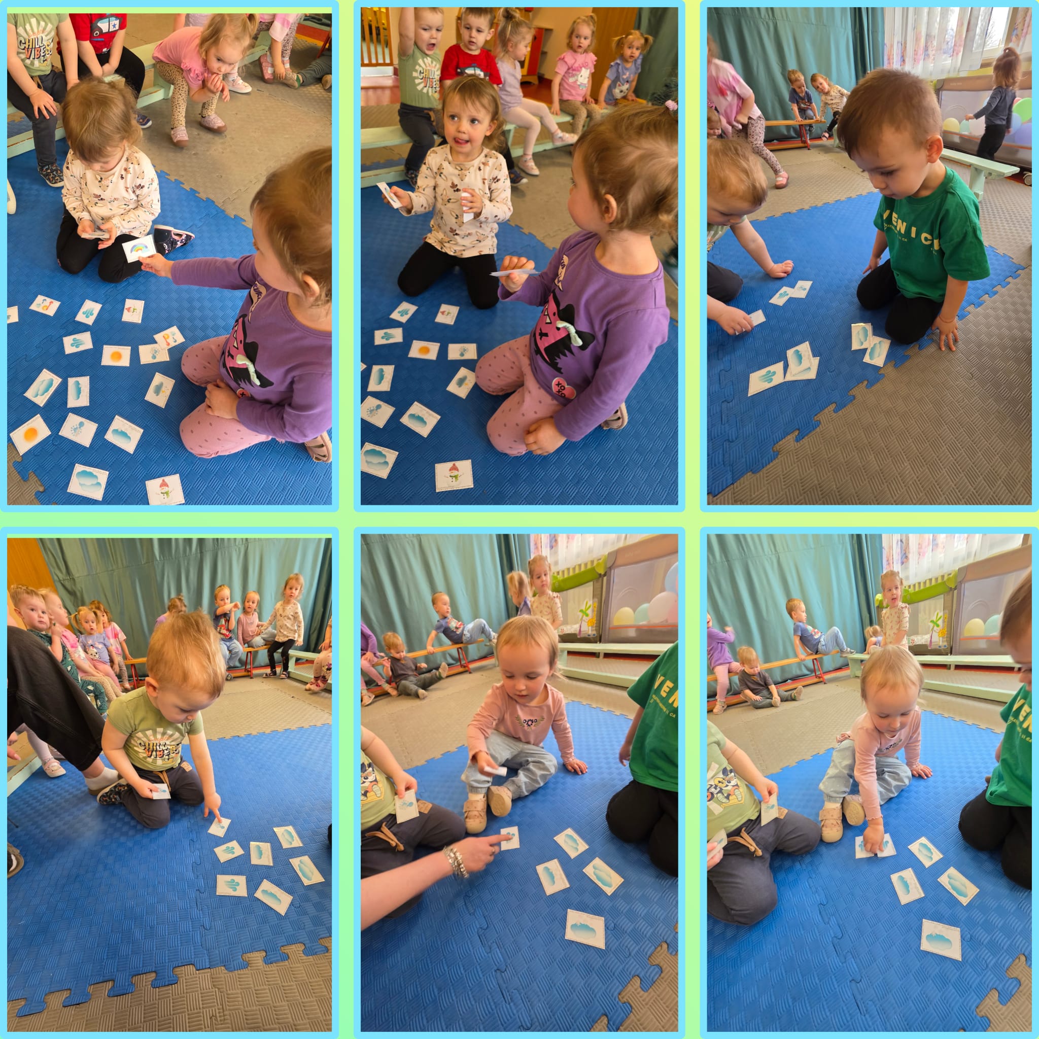 Maluszki szukają dwa takie same obrazki