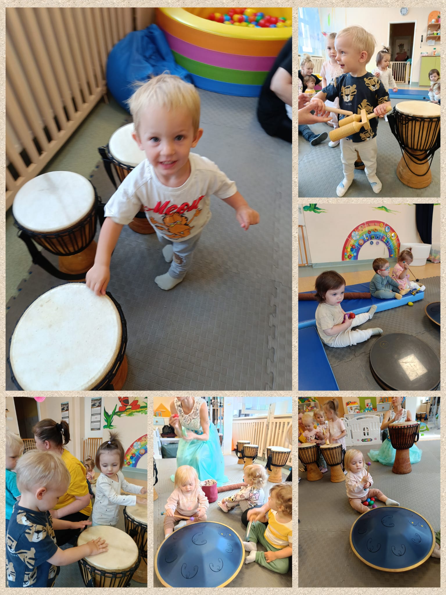 Dzieciaczki grają na instrumentach