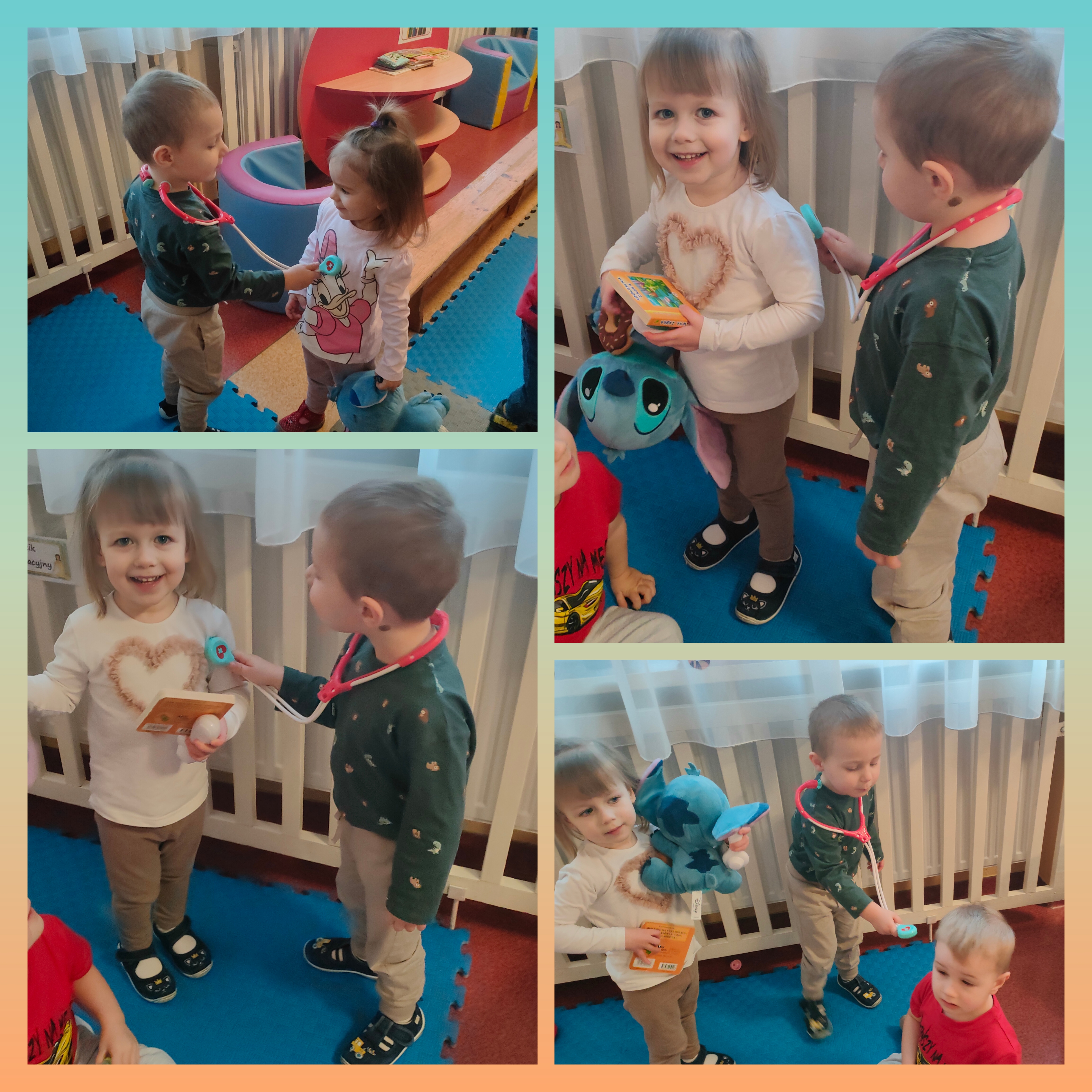 Maluszki bawią się w lekarza