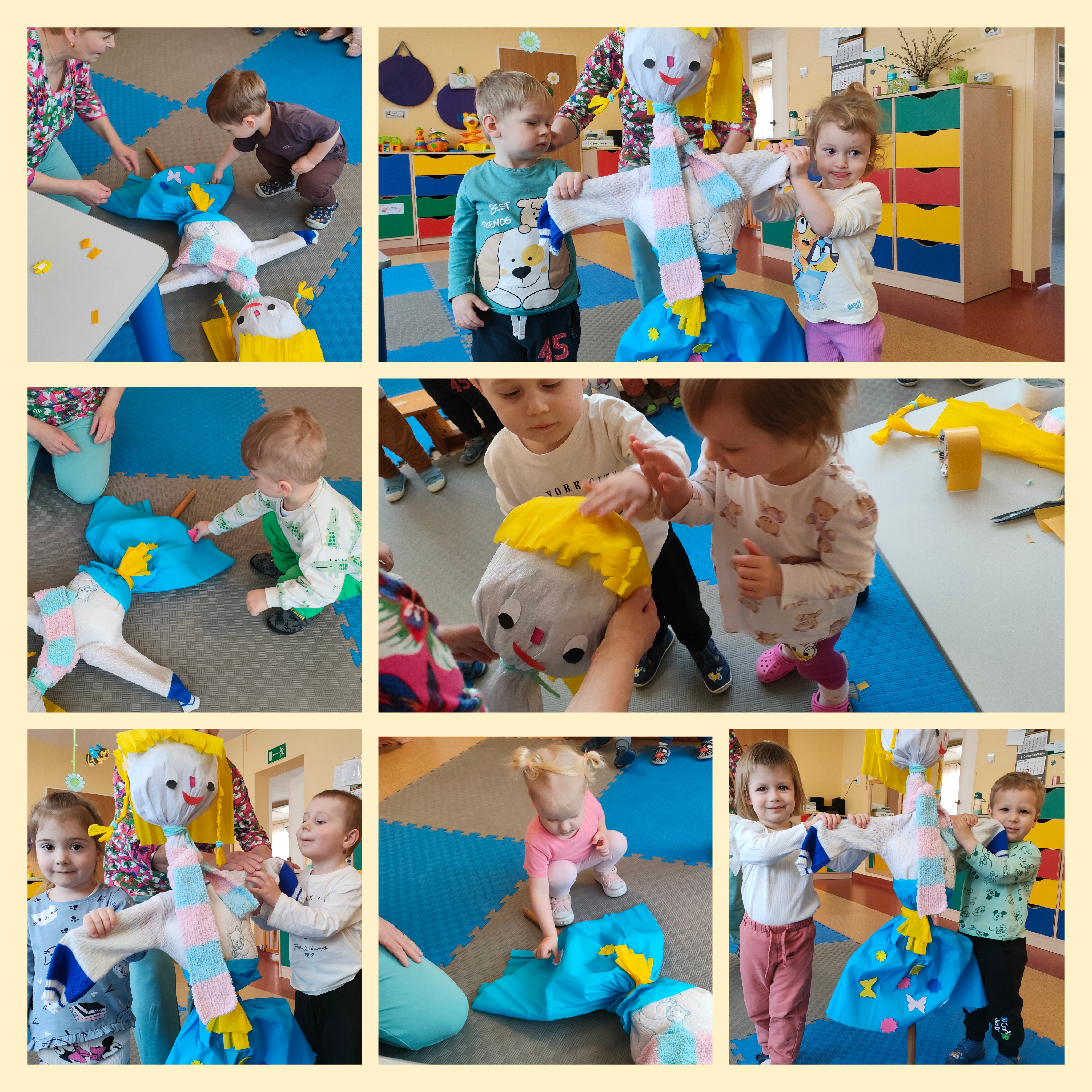 Maluszki przygotowują Marzannę