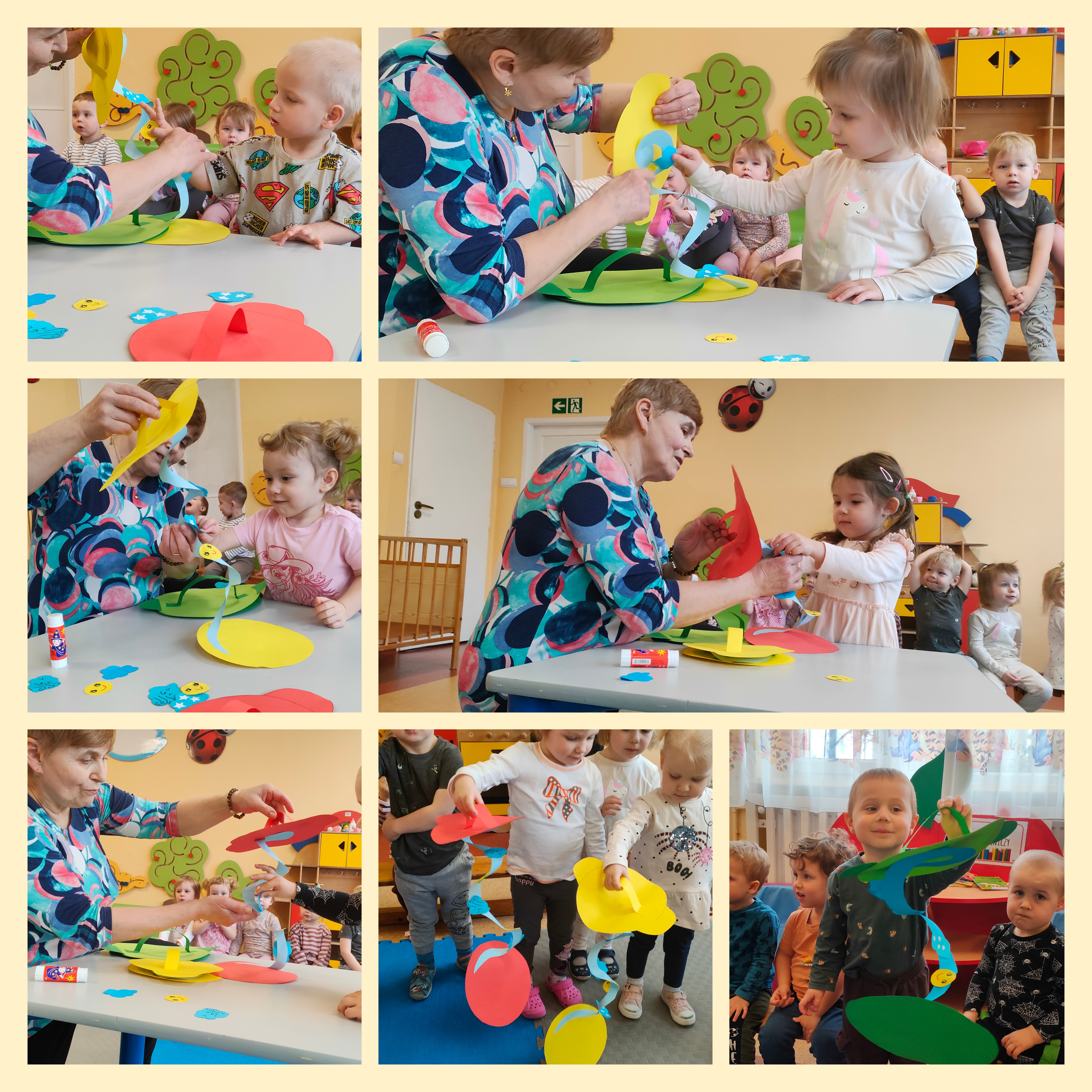 Dzieci wykonują marcowe garnki