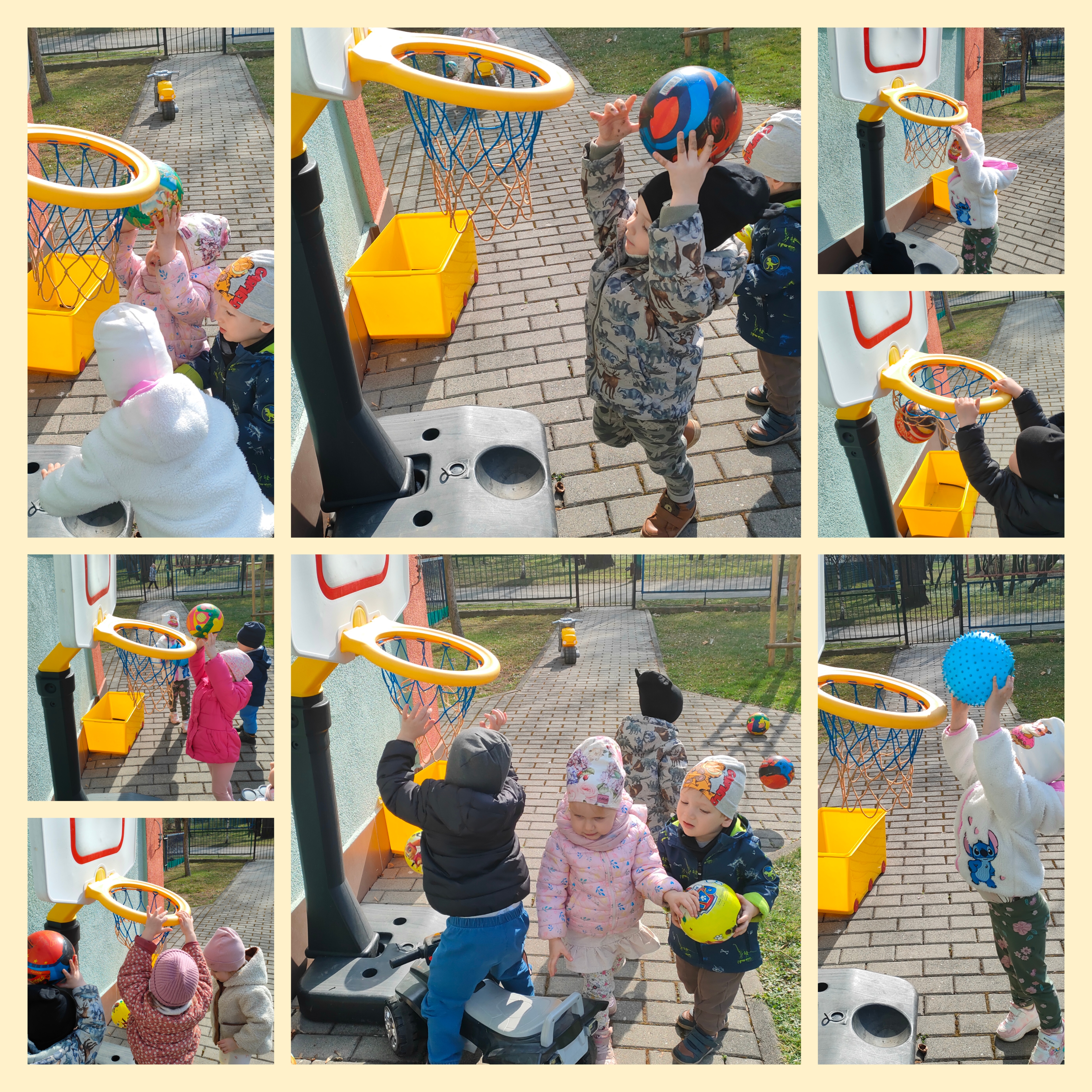 Maluszki grają w kosza